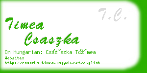 timea csaszka business card